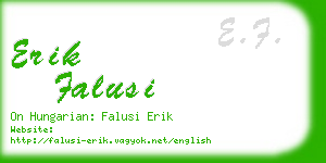 erik falusi business card